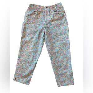 Vtg Talbot’s Capri Pants Pastel Floral Spring Size 4